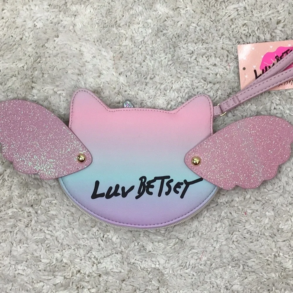 Betsey Johnson unicorn wristlet NWT